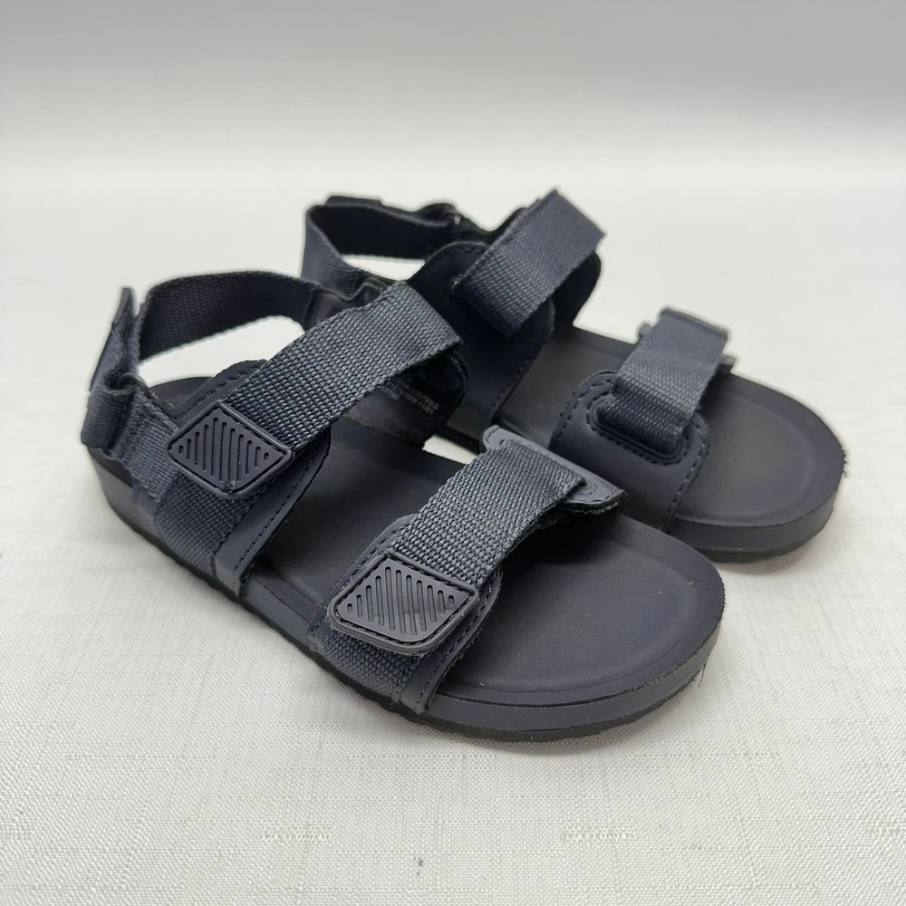 Cat & Jack Adjustable Strap Sandals Navy Blue Little Boy's Size 10